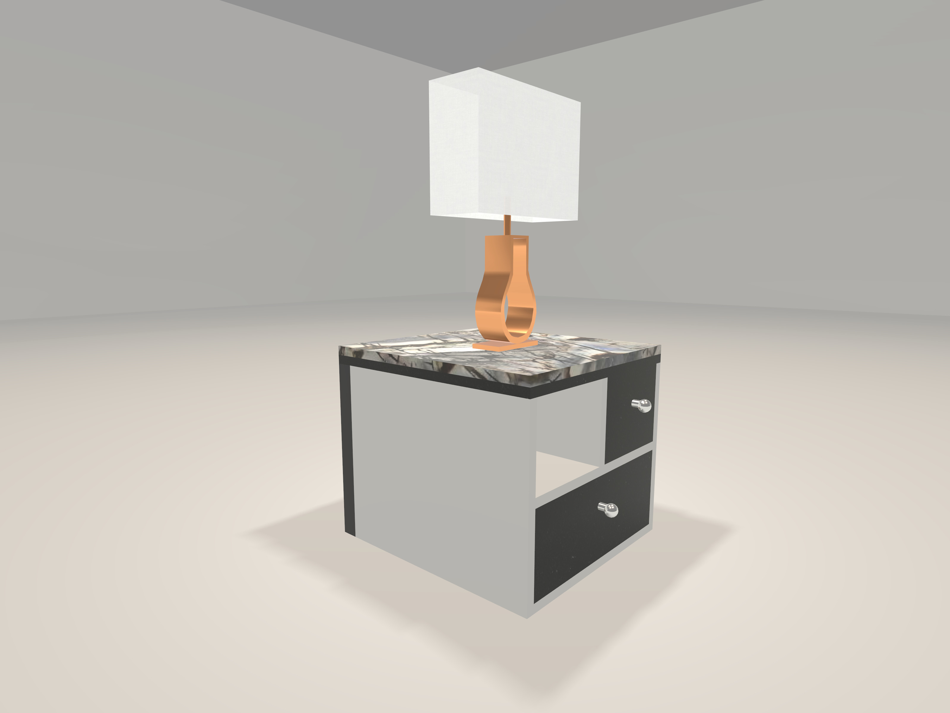 Modern side table 1003 3D print model_2