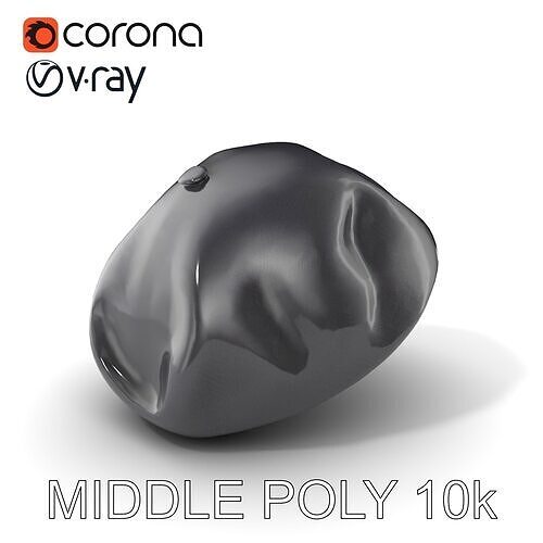 Classic Black Wool French Beret model pack Low-poly 3D model