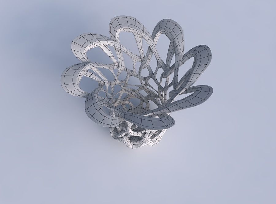 Bowl cylindrical with interlacing sharp edged lattice widened... 3D print model_6