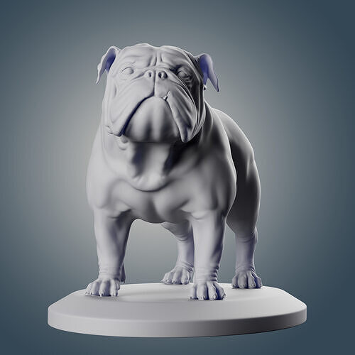 English Bulldog 3D print model