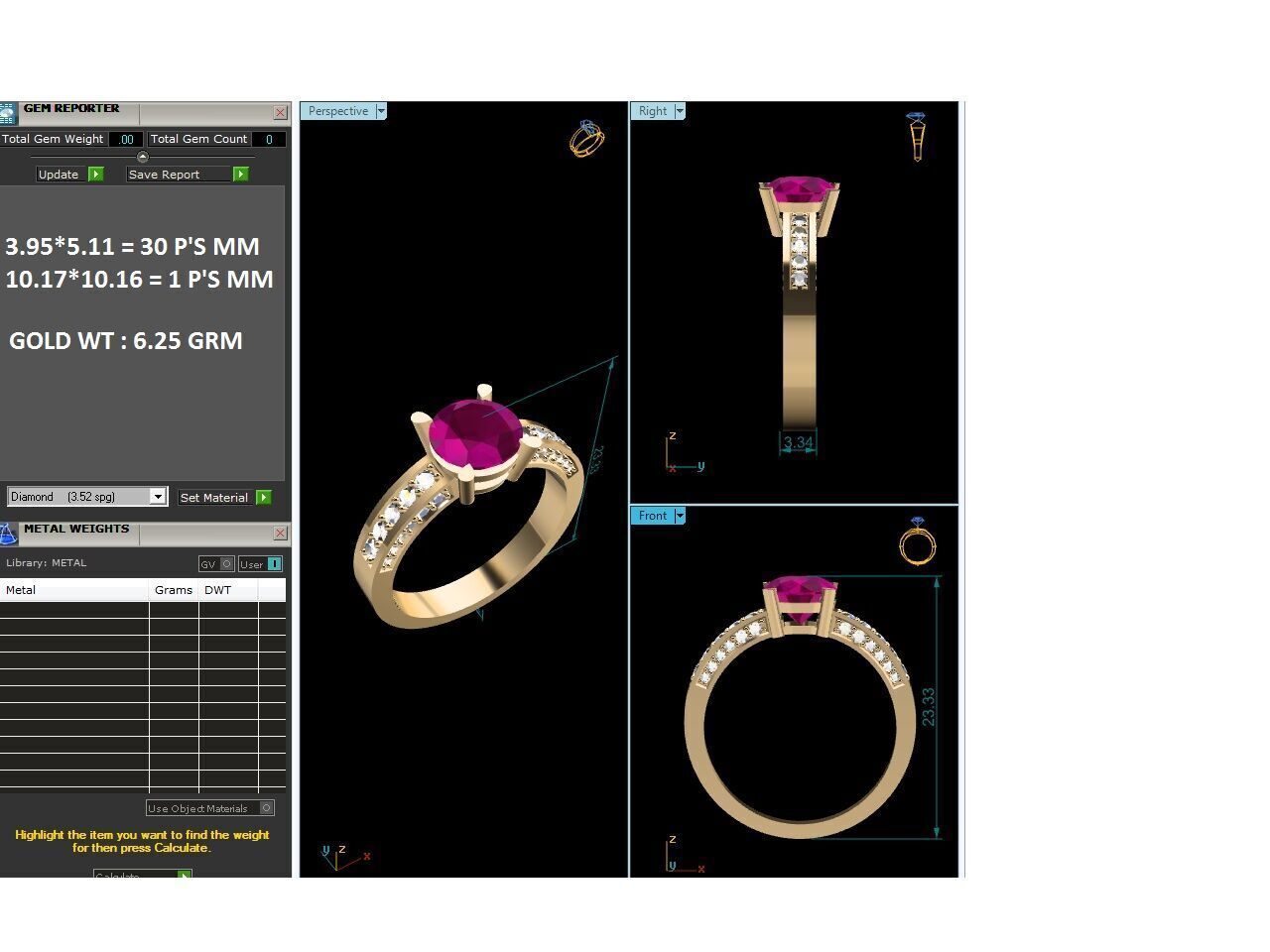 Women Ring Render 3dm STL OBJ FBX Details 3D print model_13