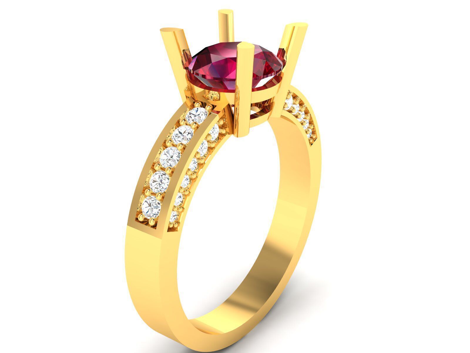 Women Ring Render 3dm STL OBJ FBX Details 3D print model_12