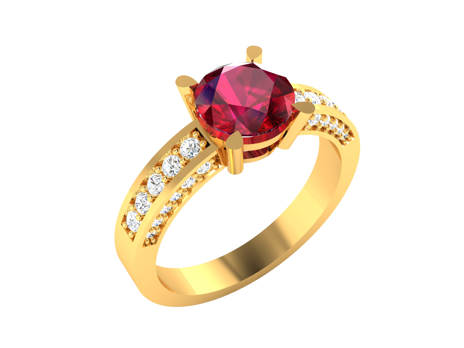 Women Ring Render 3dm STL OBJ FBX Details 3D print model_1