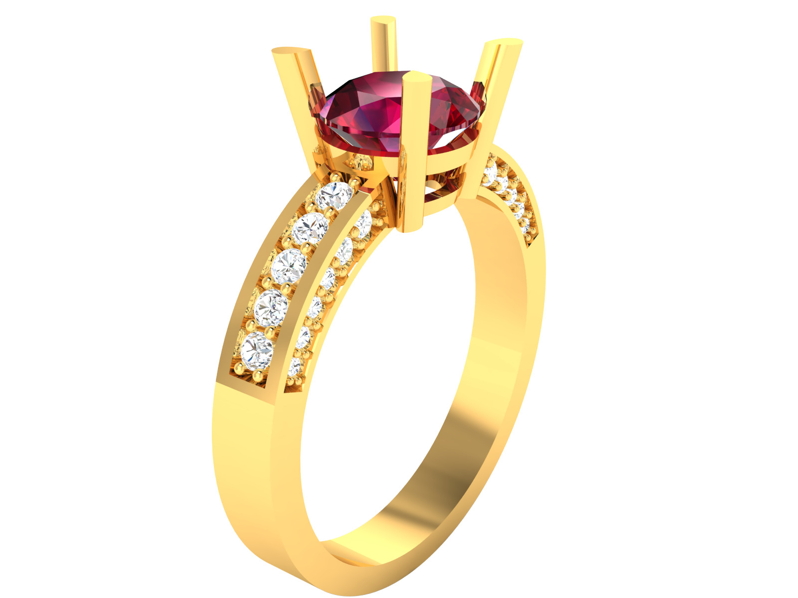 Women Ring Render 3dm STL OBJ FBX Details 3D print model_6