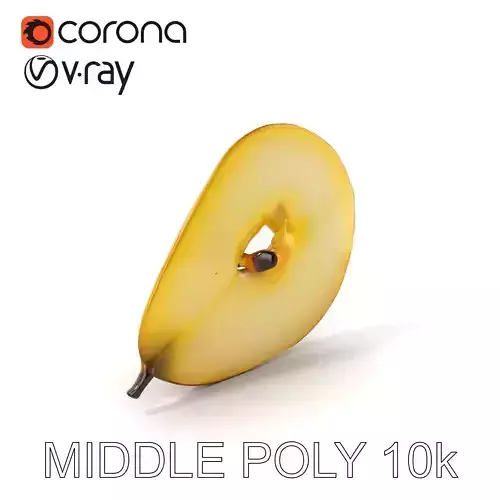 Translucent Pear Slice D model pack