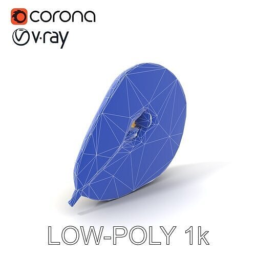 Translucent Pear Slice D model pack Low-poly 3D model 7