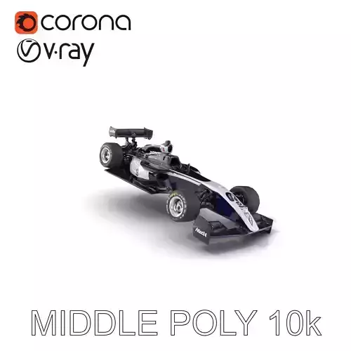 Glossy Navy Blue Formula  Race Car model pack