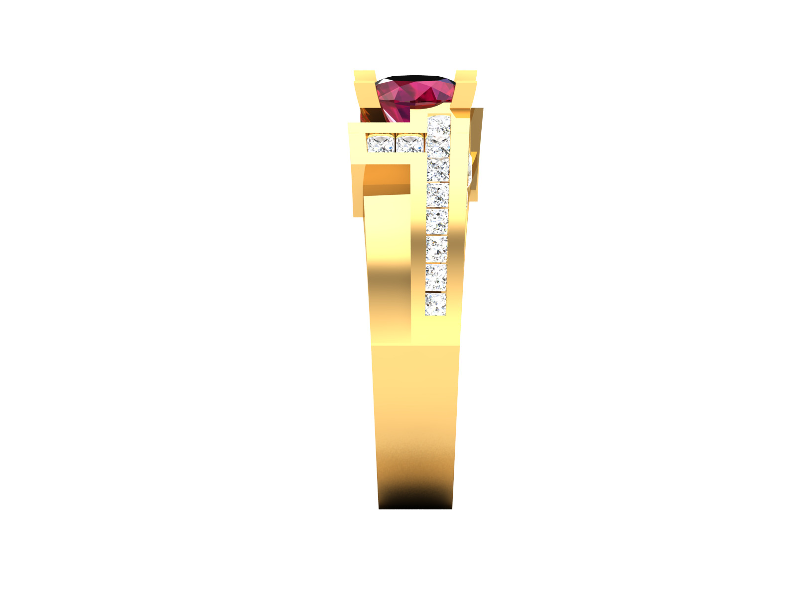 Women Ring Render 3dm STL OBJ FBX Details 3D print model_11