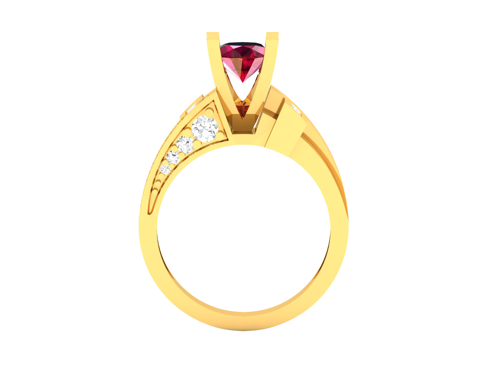 Women Ring Render 3dm STL OBJ FBX Details 3D print model_8