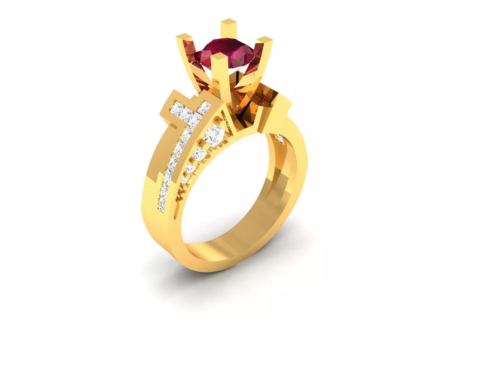 Women Ring Render 3dm STL OBJ FBX Details 3D print model_0