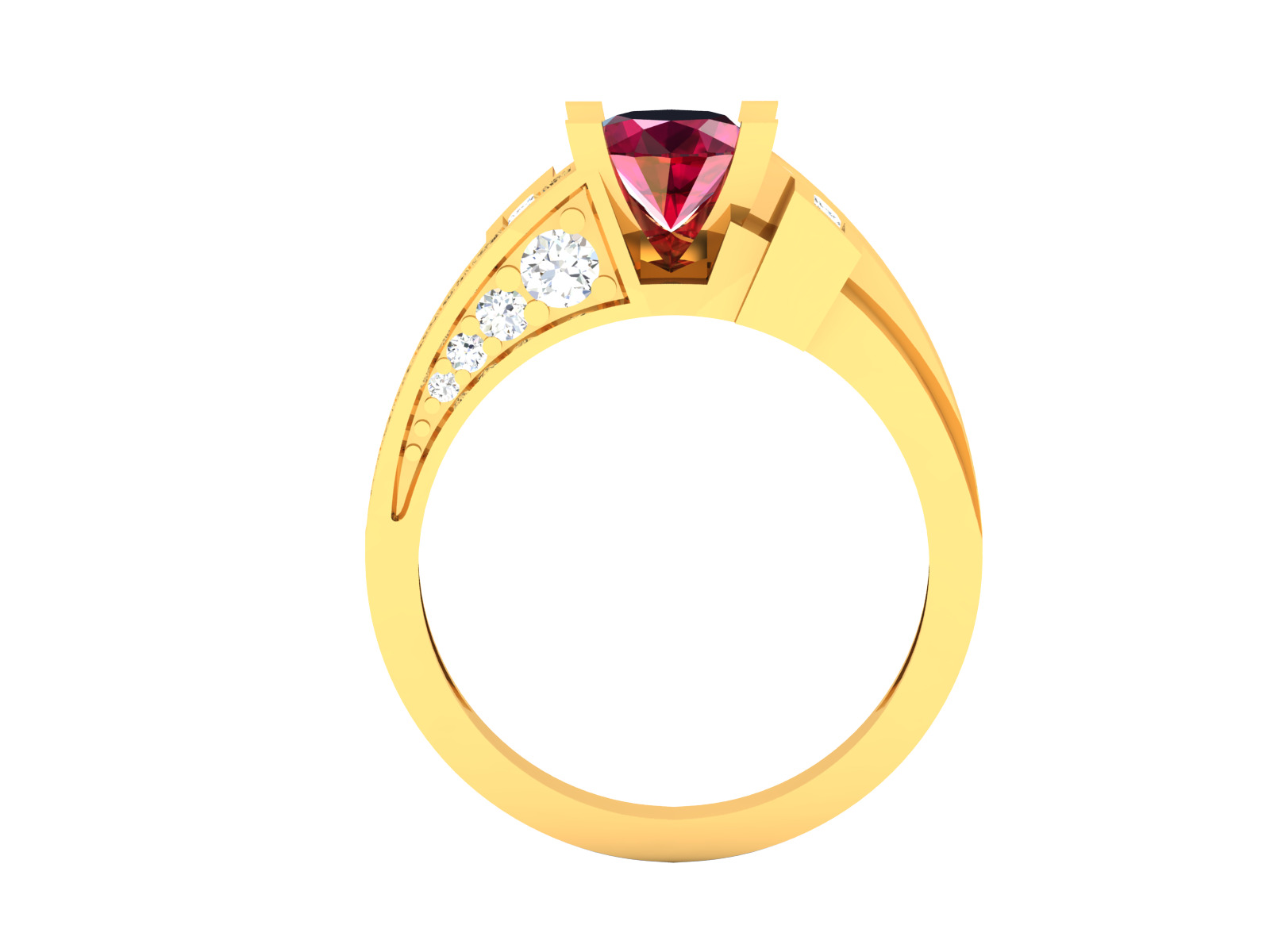 Women Ring Render 3dm STL OBJ FBX Details 3D print model_7