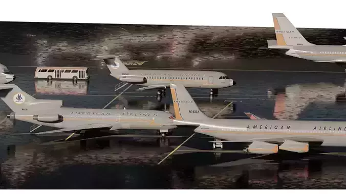 Convair 990   Boeing 707  Boeing 720   Boeing 727 and Bac One-11