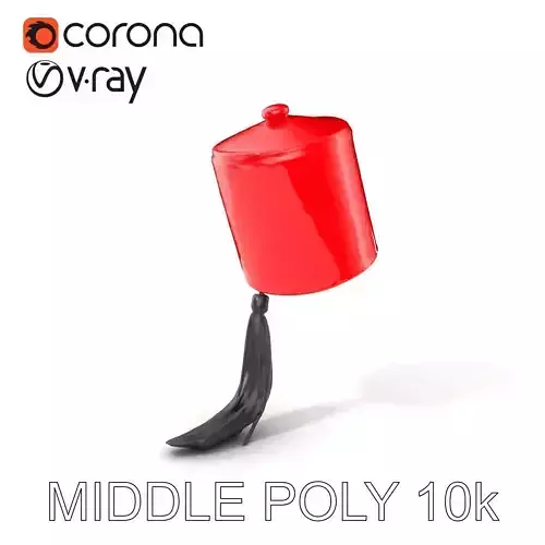 Moroccan Fez Hat Iconic Cultural model pack