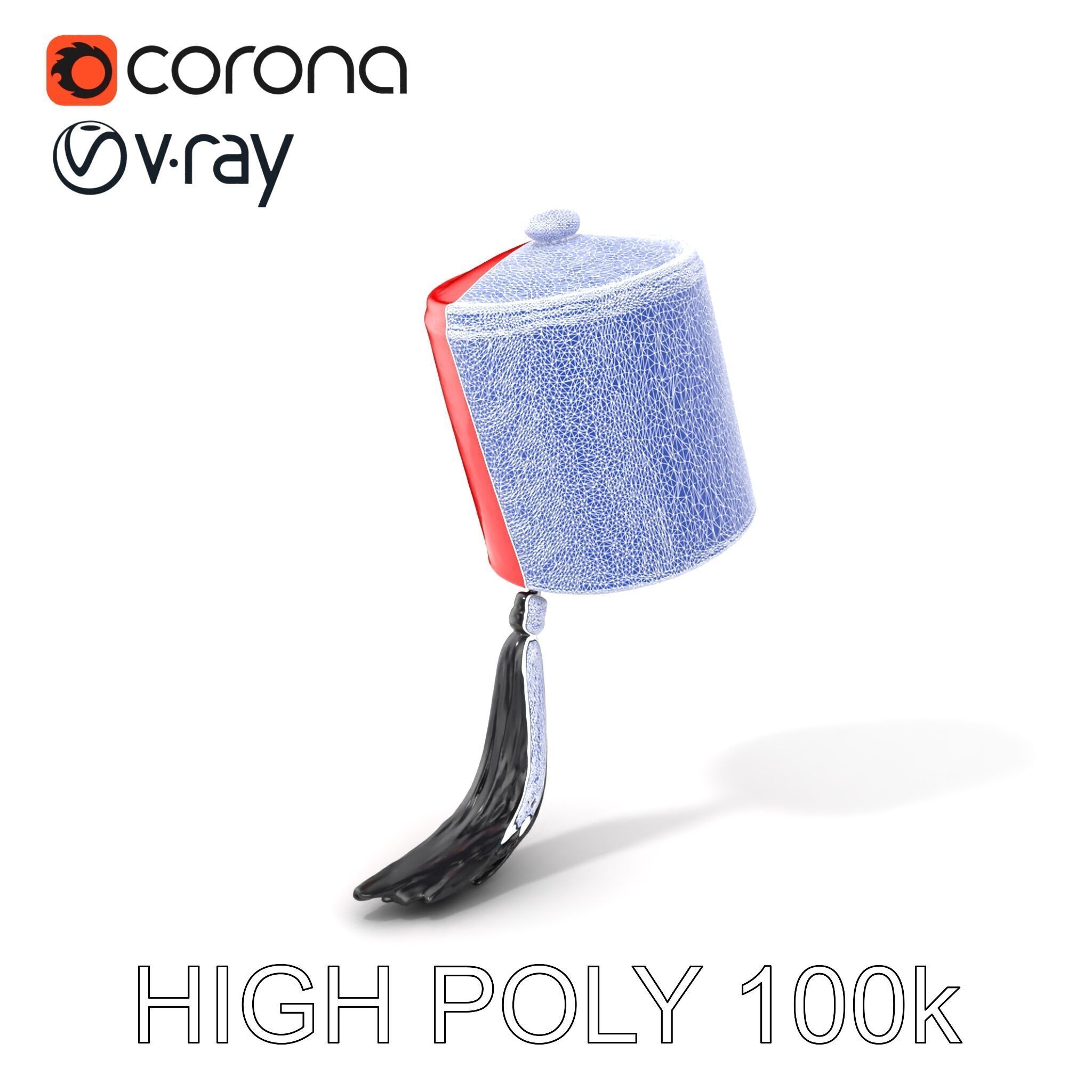 Moroccan Fez Hat Iconic Cultural model pack Low-poly 3D model_10