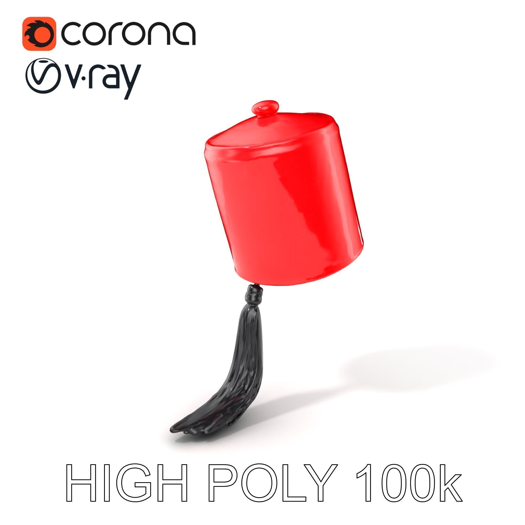 Moroccan Fez Hat Iconic Cultural model pack Low-poly 3D model_2