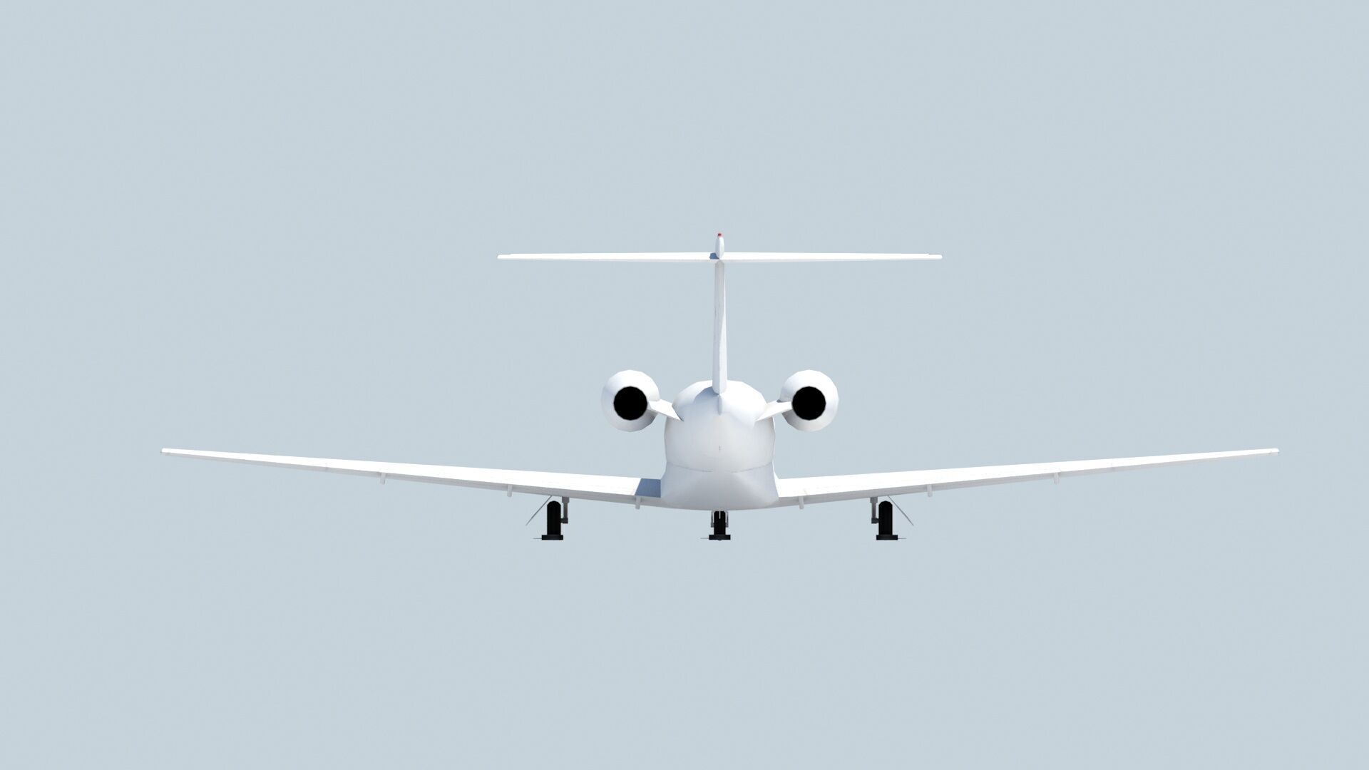 Cessna Citation CJ3 blank texture jet PBR Low-poly 3D model_13