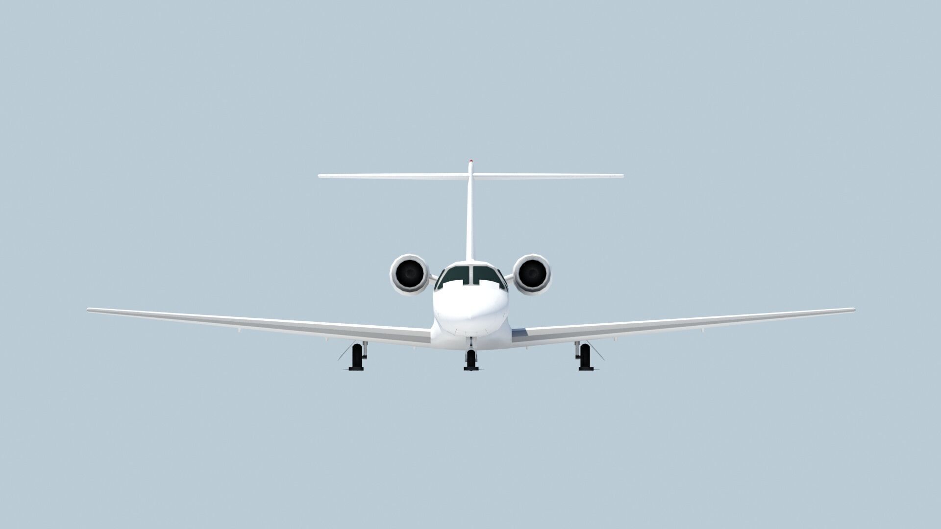 Cessna Citation CJ3 blank texture jet PBR Low-poly 3D model_14
