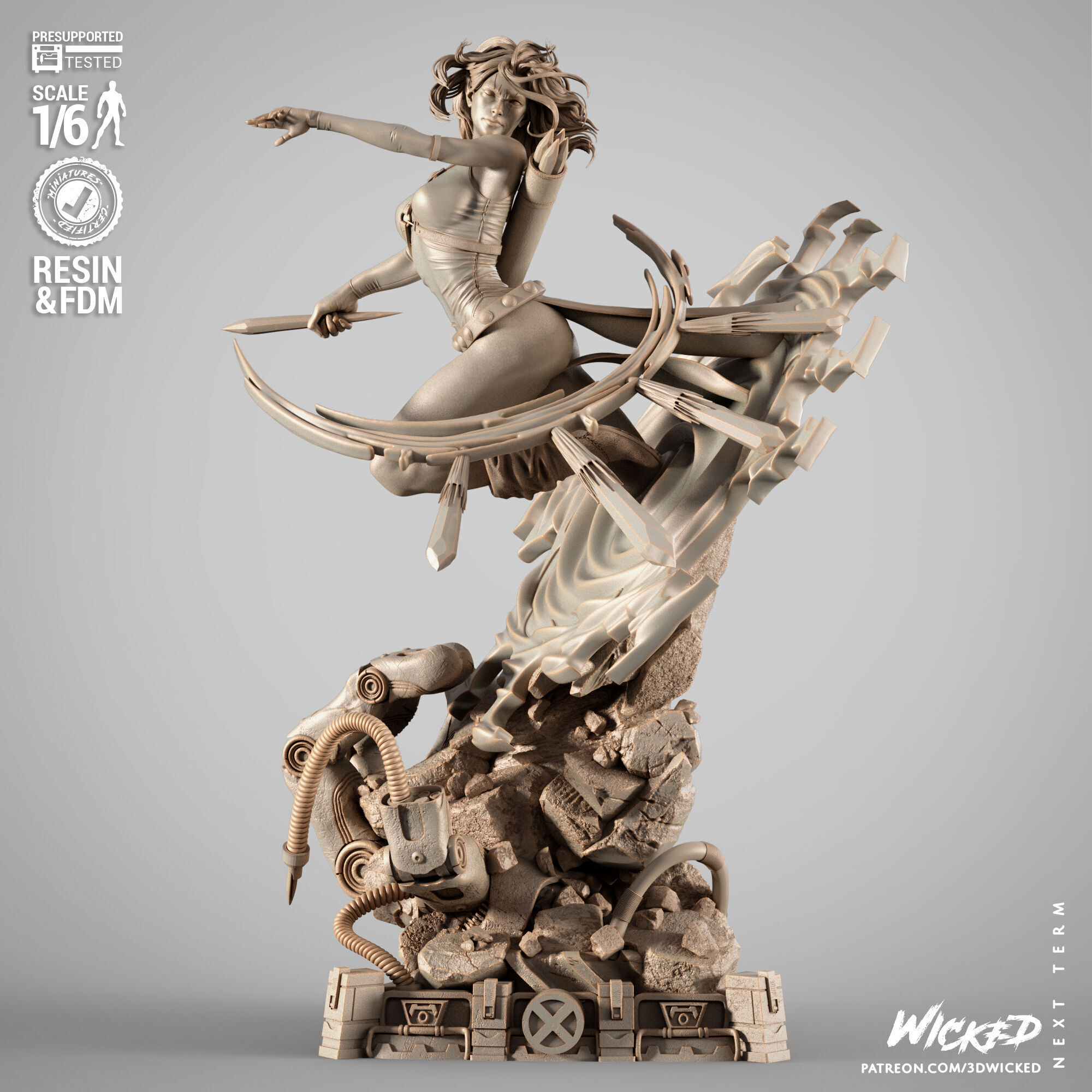 Wicked Marvel Blink Sculpture 3D print model_36