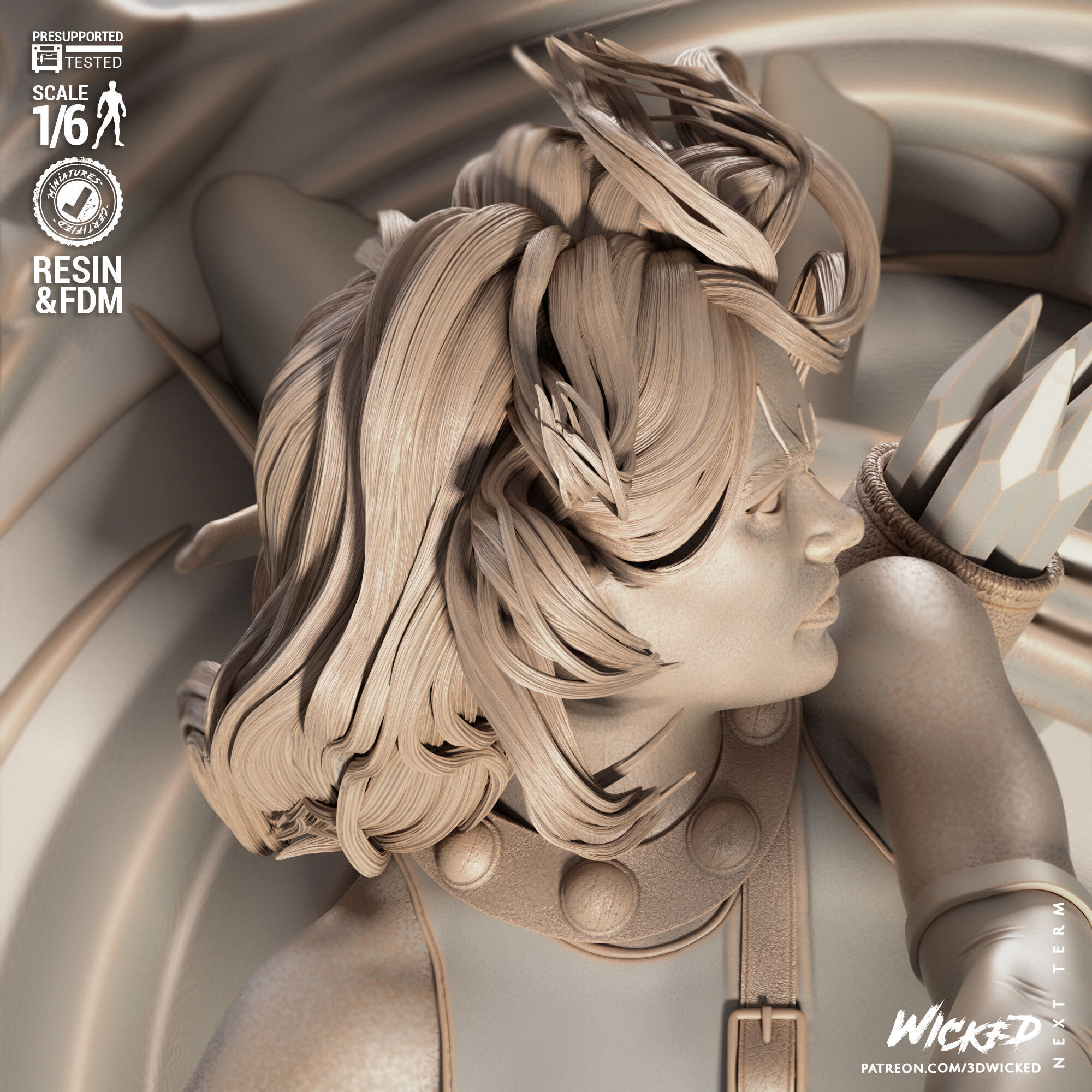 Wicked Marvel Blink Sculpture 3D print model_25