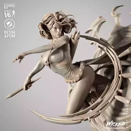 Wicked Marvel Blink Sculpture 3D print model