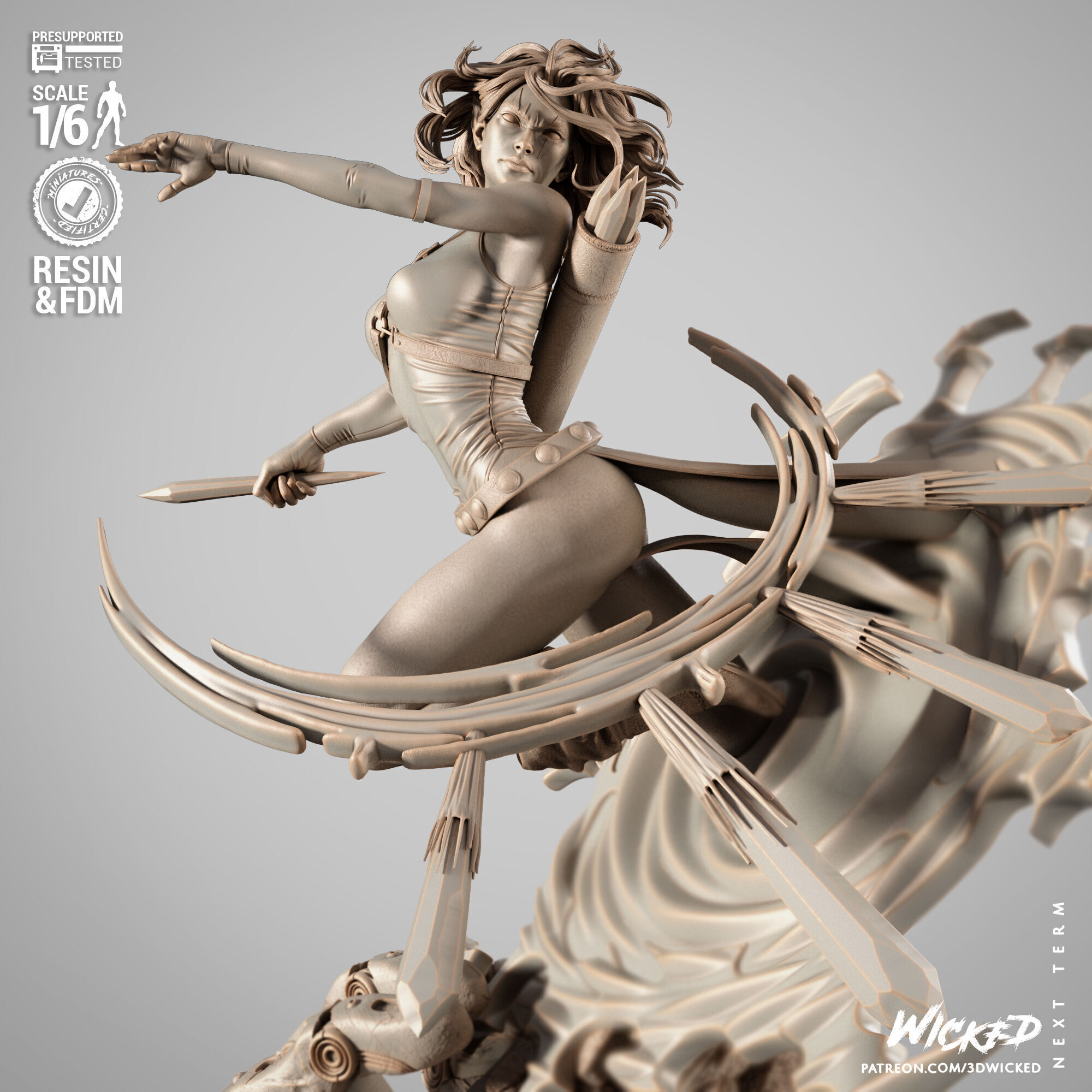 Wicked Marvel Blink Sculpture 3D print model_54