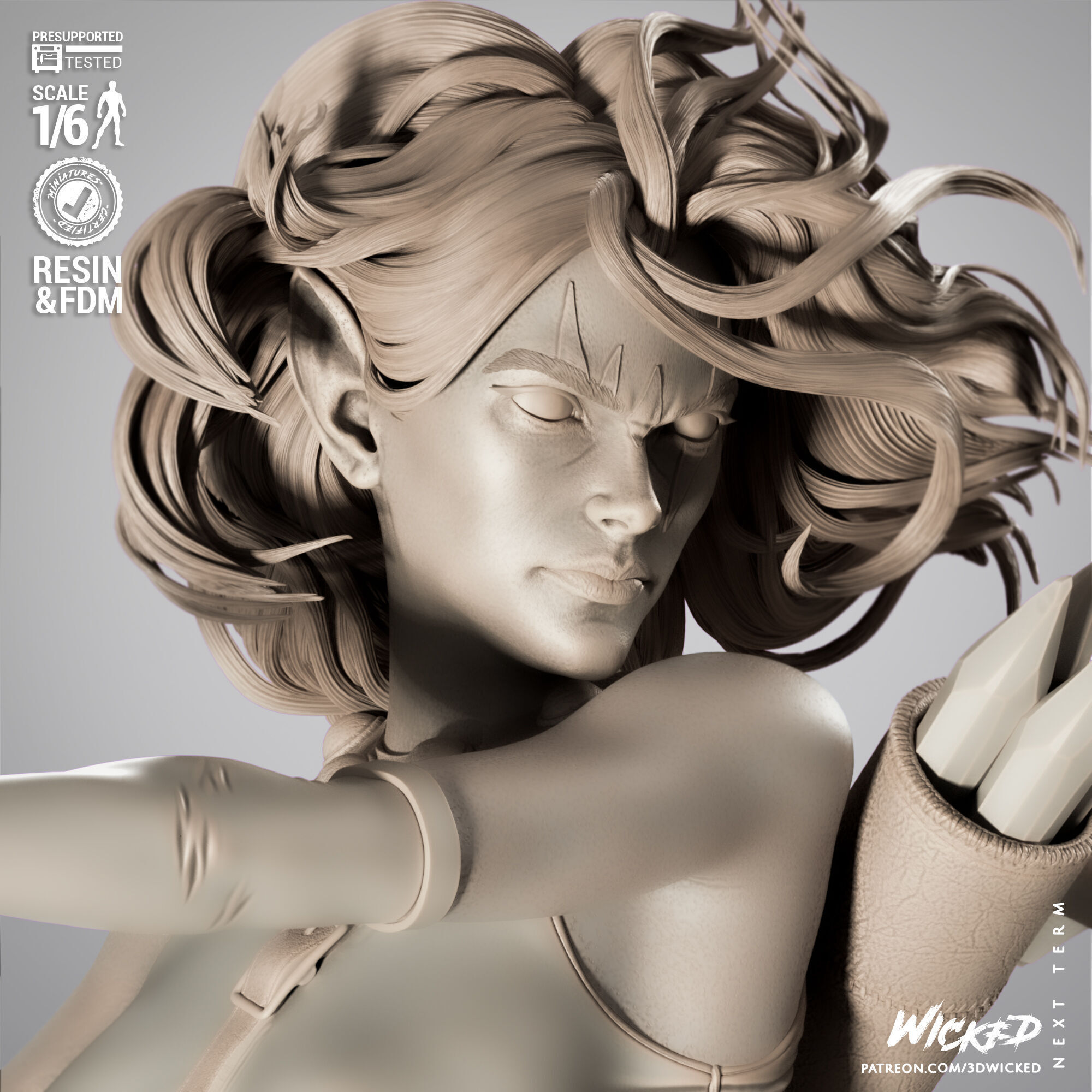 Wicked Marvel Blink Sculpture 3D print model_1