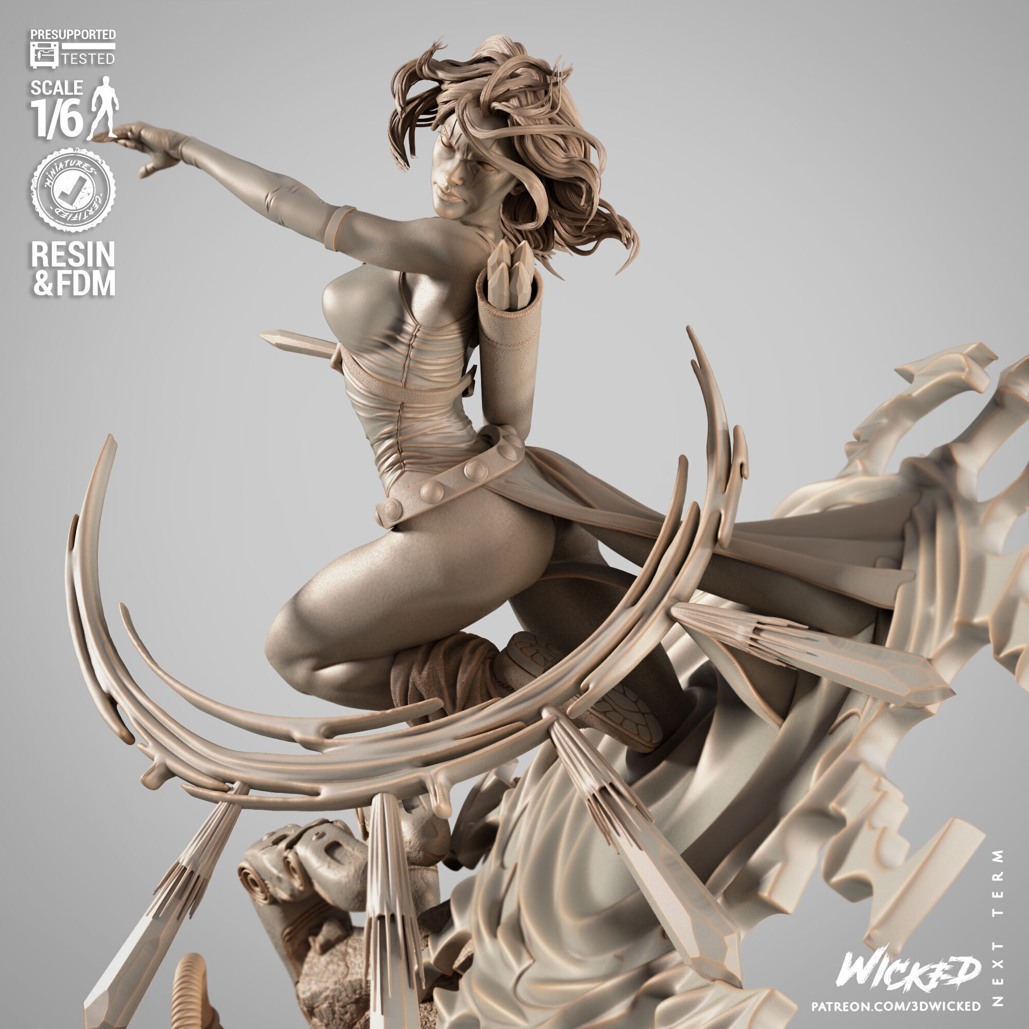 Wicked Marvel Blink Sculpture 3D print model_55