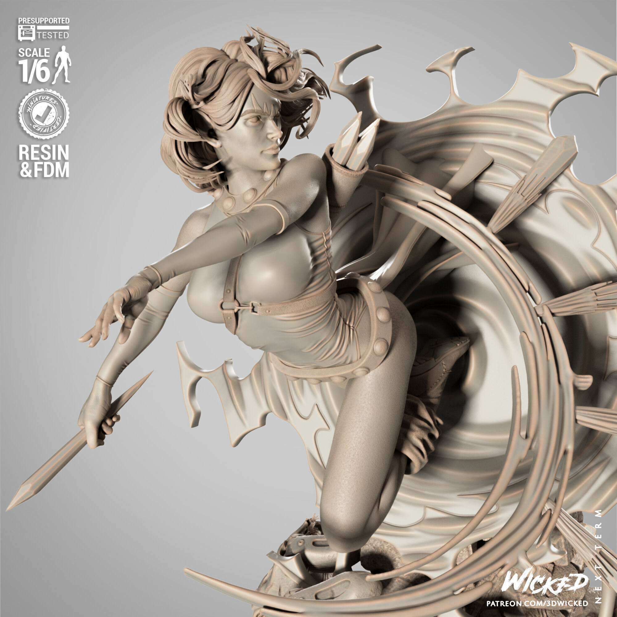 Wicked Marvel Blink Sculpture 3D print model_44