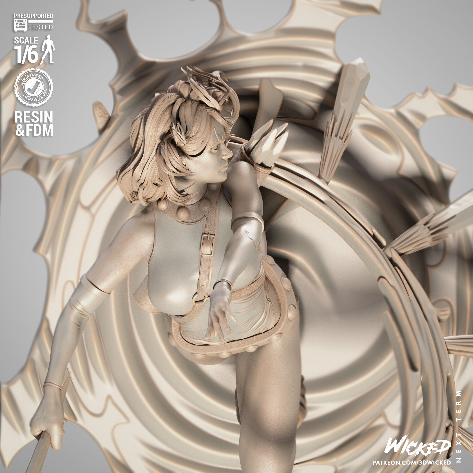 Wicked Marvel Blink Sculpture 3D print model_38