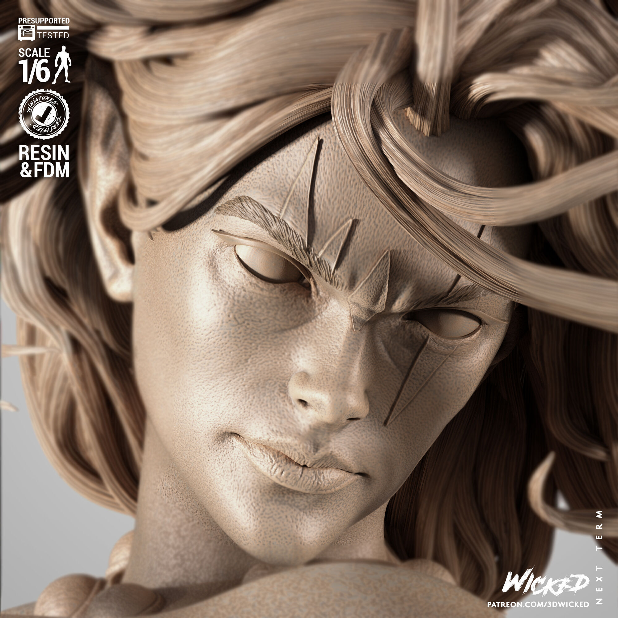 Wicked Marvel Blink Sculpture 3D print model_26