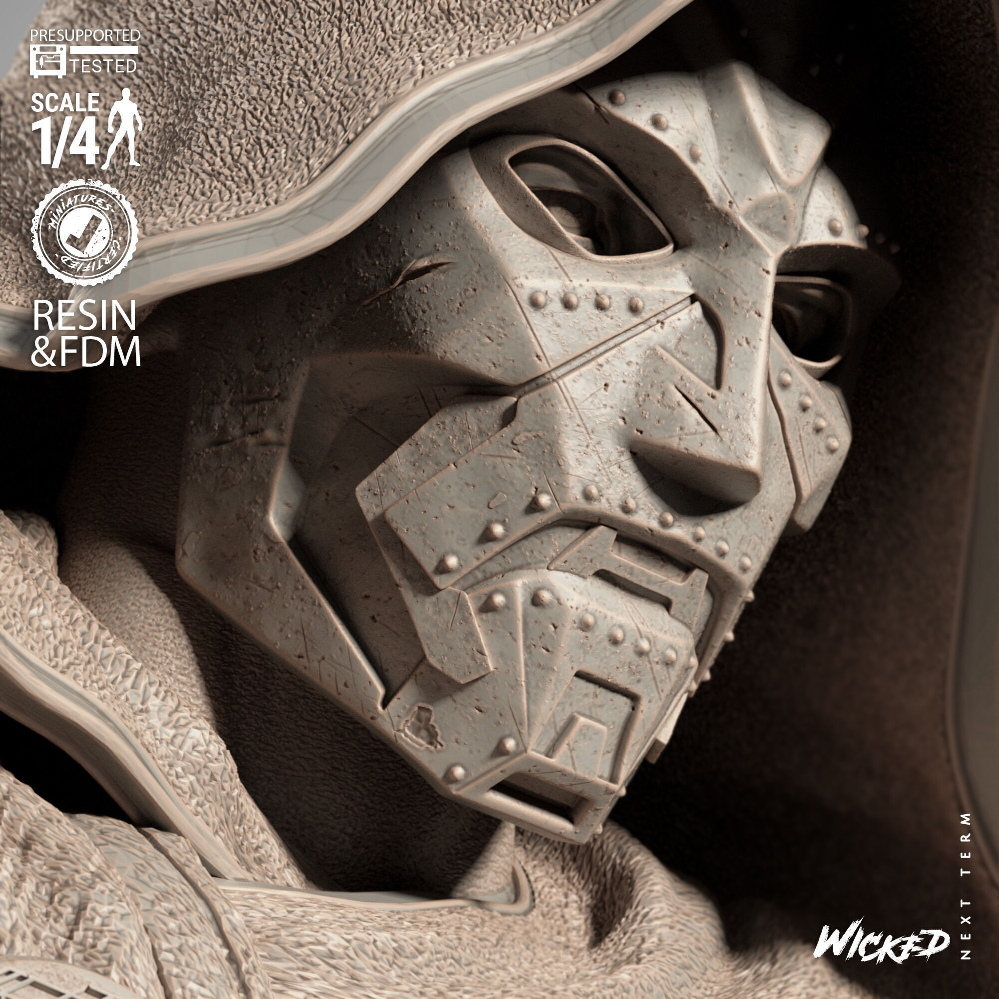 Wicked Marvel Dr Doom Portrait Bust  3D print model_27