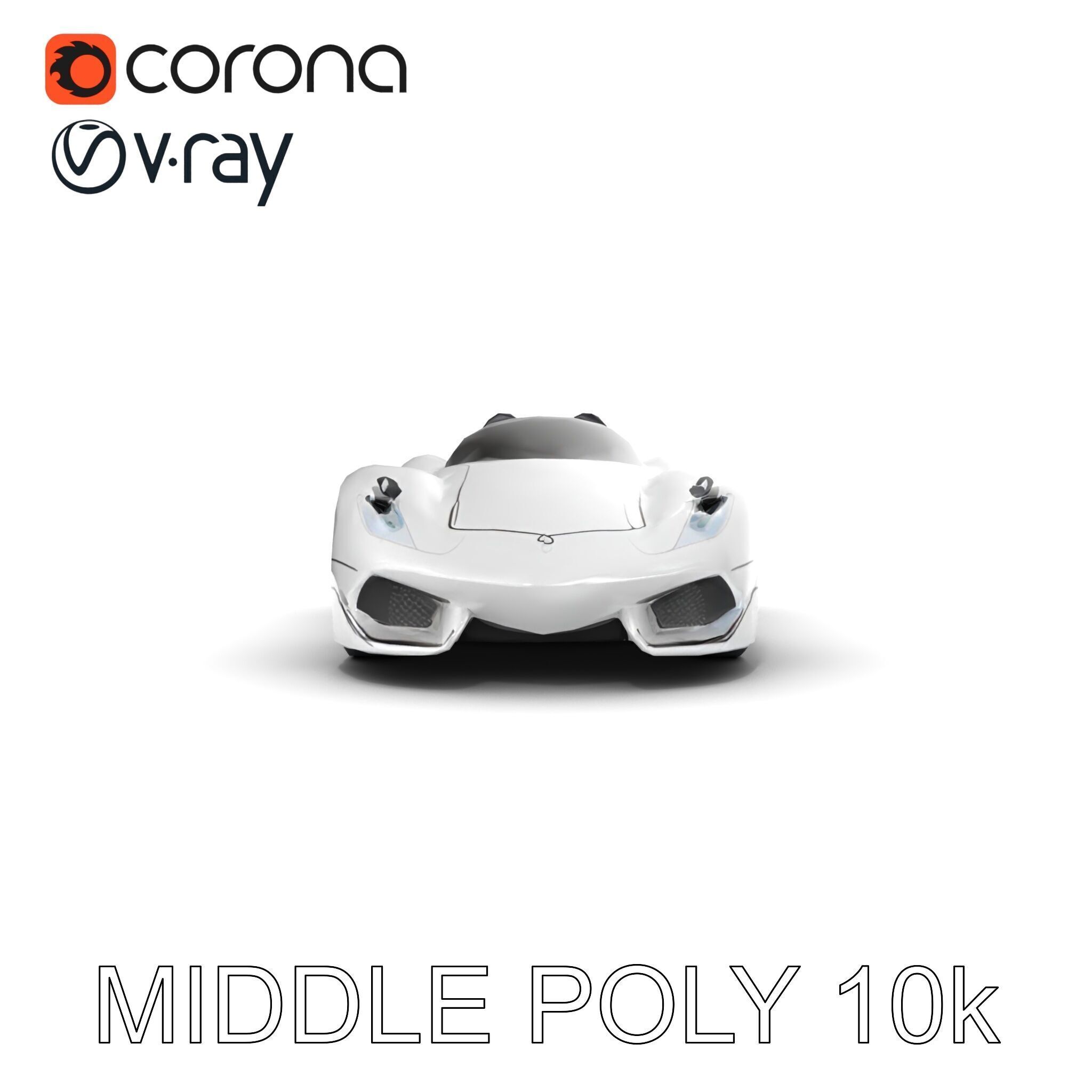 Futuristic Roller Coaster Car Model Pack Low-poly 3D model_14