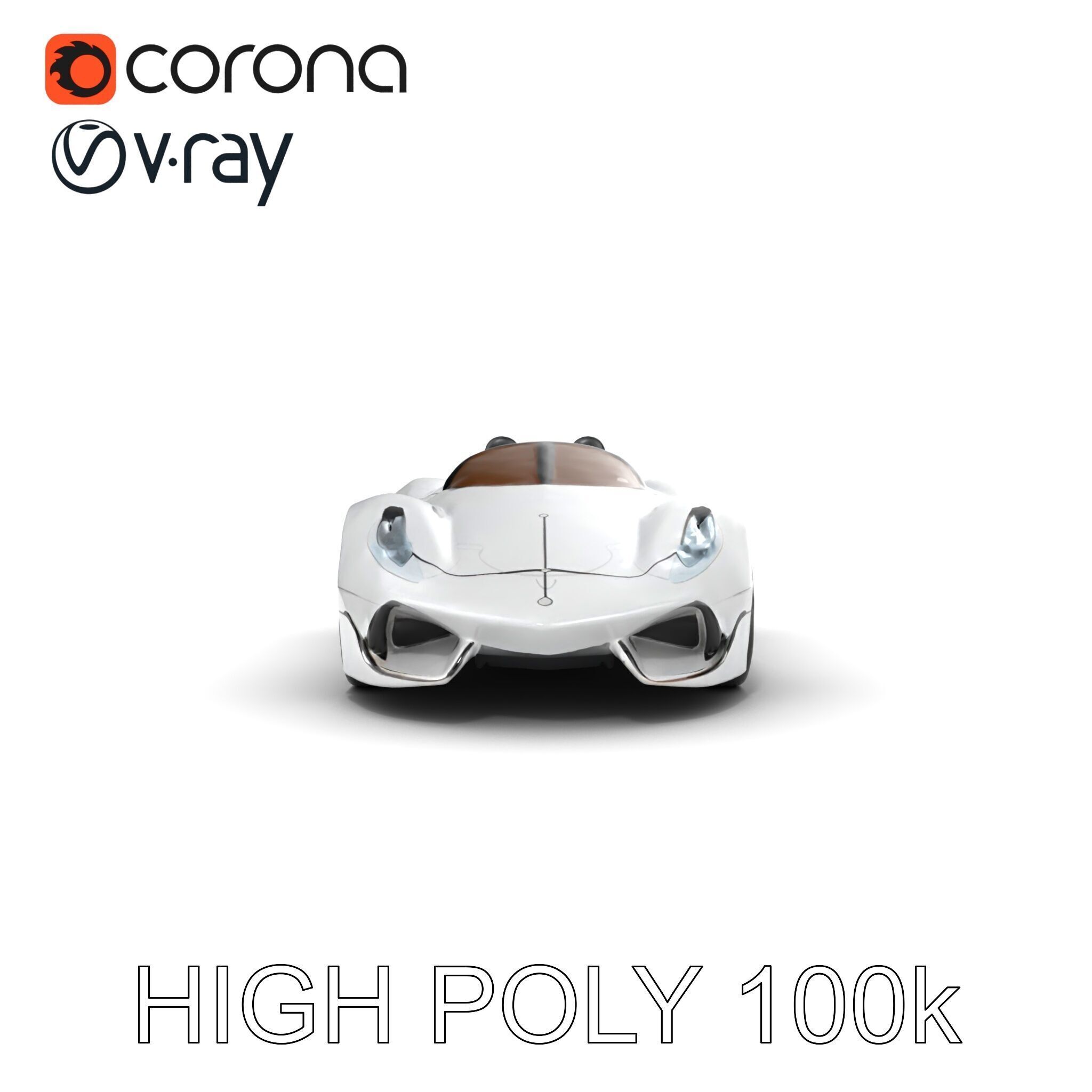 Futuristic Roller Coaster Car Model Pack Low-poly 3D model_21