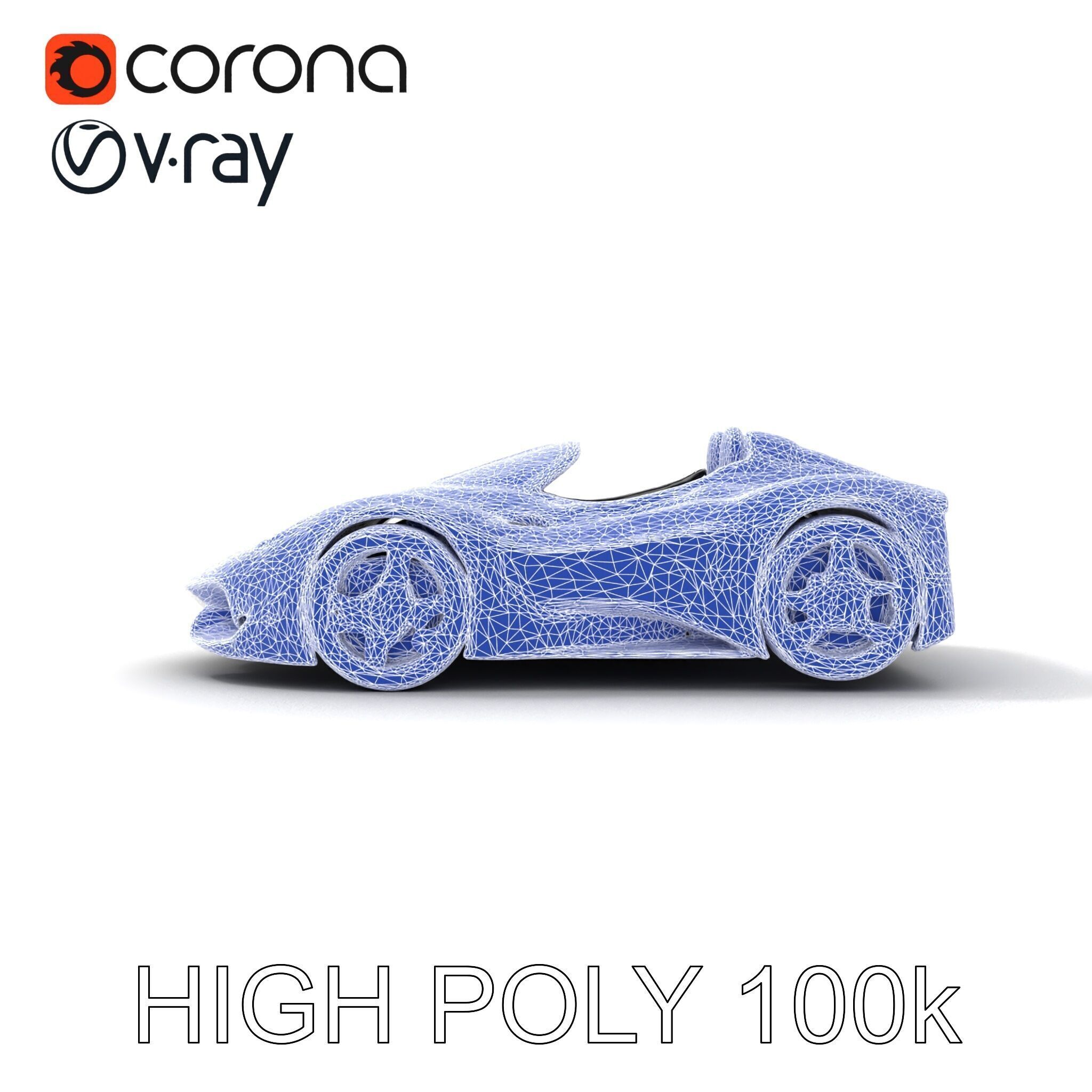 Futuristic Roller Coaster Car Model Pack Low-poly 3D model_31