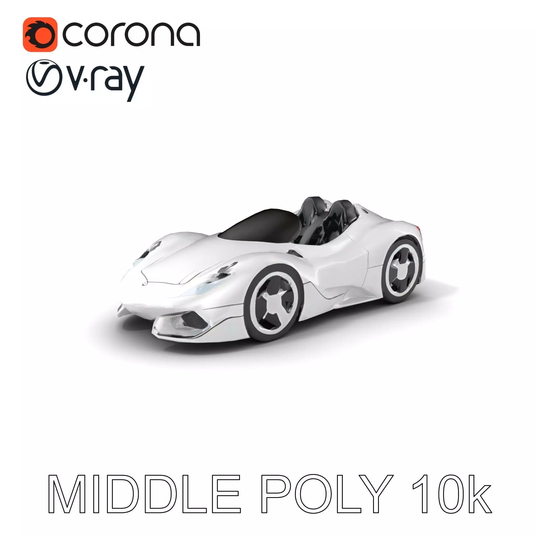 Futuristic Roller Coaster Car Model Pack Low-poly 3D model_0