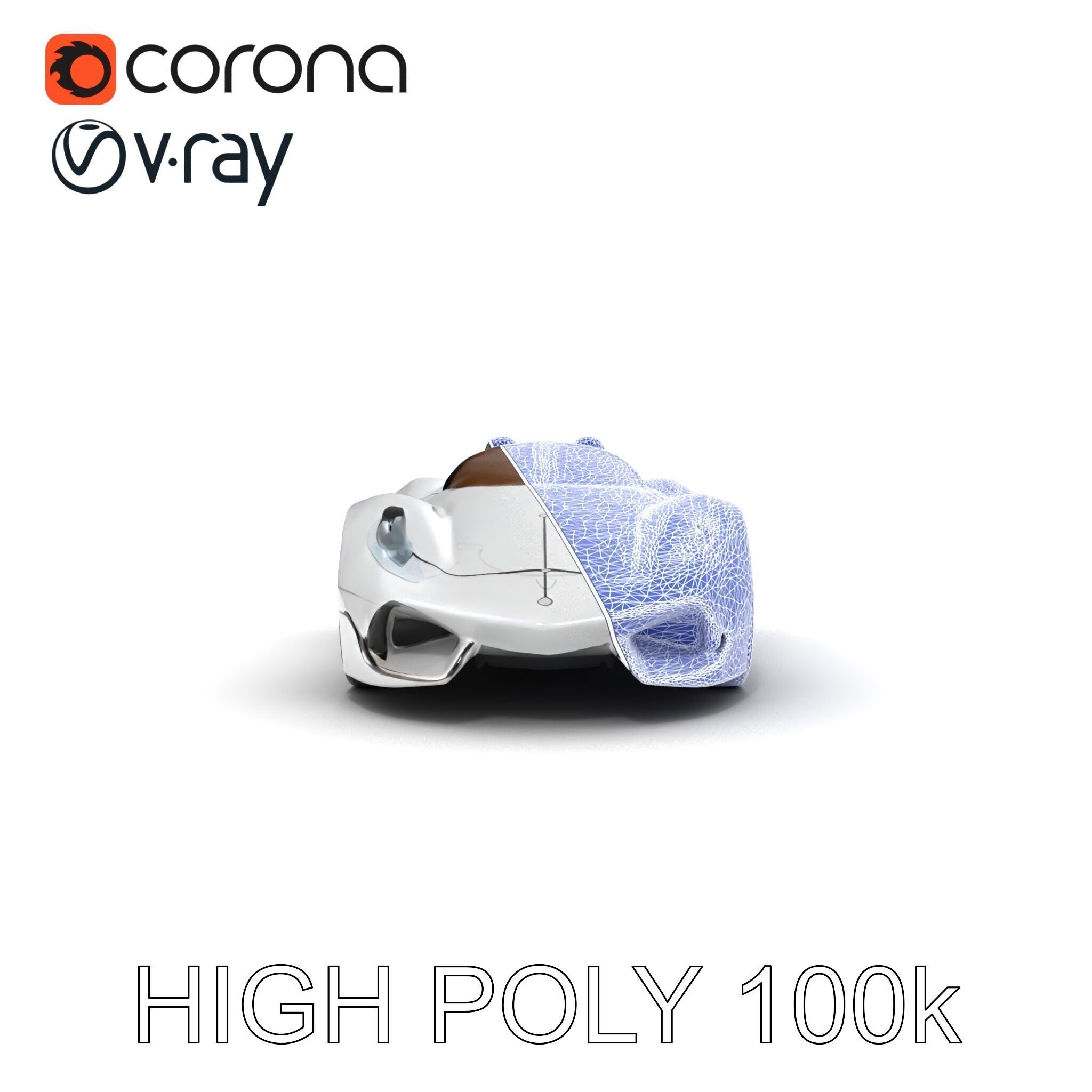 Futuristic Roller Coaster Car Model Pack Low-poly 3D model_27