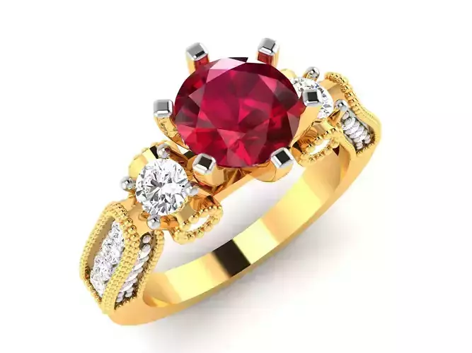 Women Ring  Render 3dm STL OBJ FBX Details