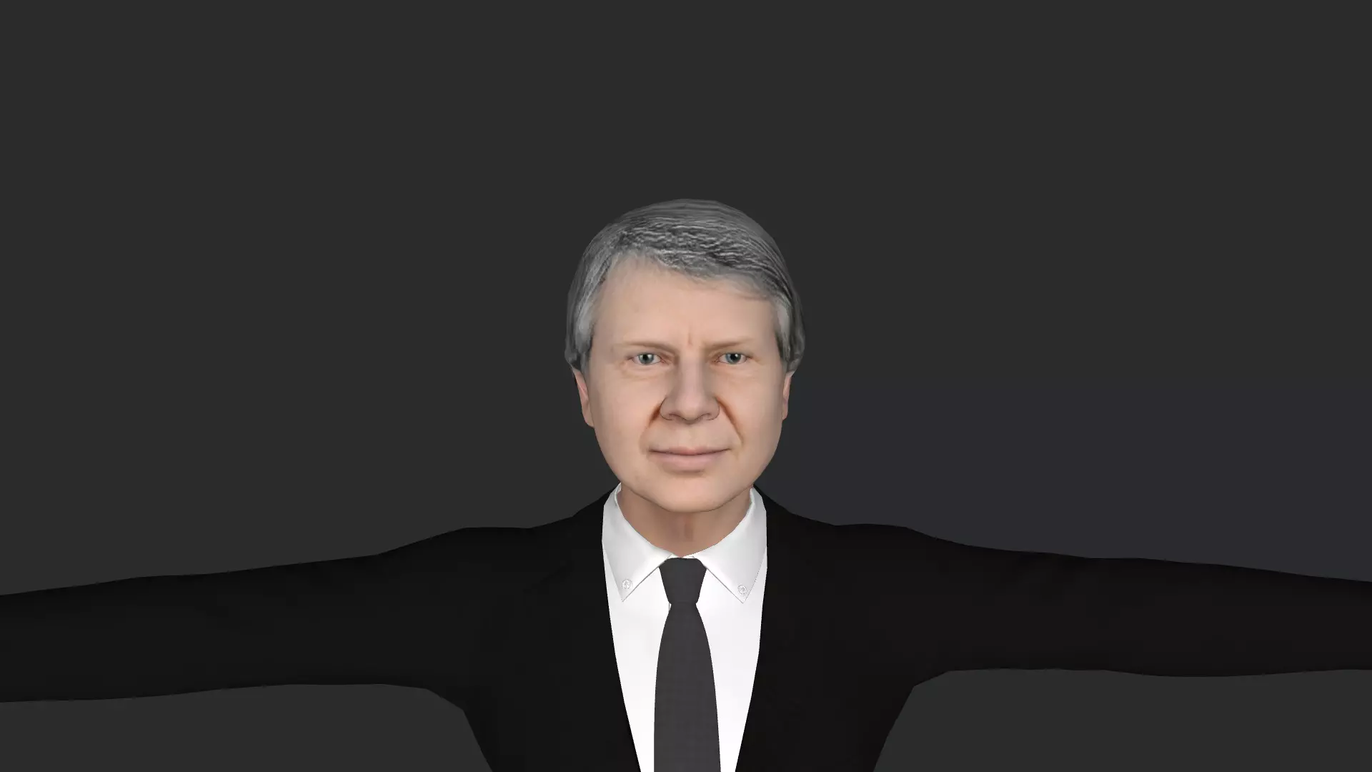 Jimmy Carter Hyper Realistic Full Body Fully Rigged 3D Character 3D model_0