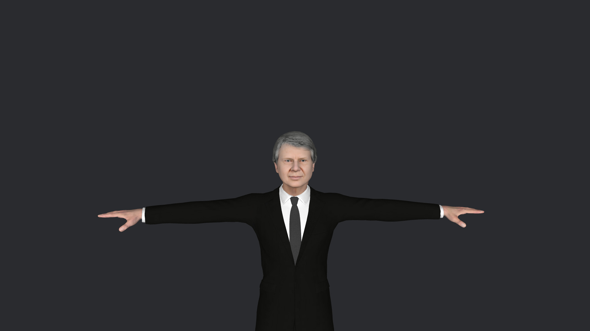 Jimmy Carter Hyper Realistic Full Body Fully Rigged 3D Character 3D model_1