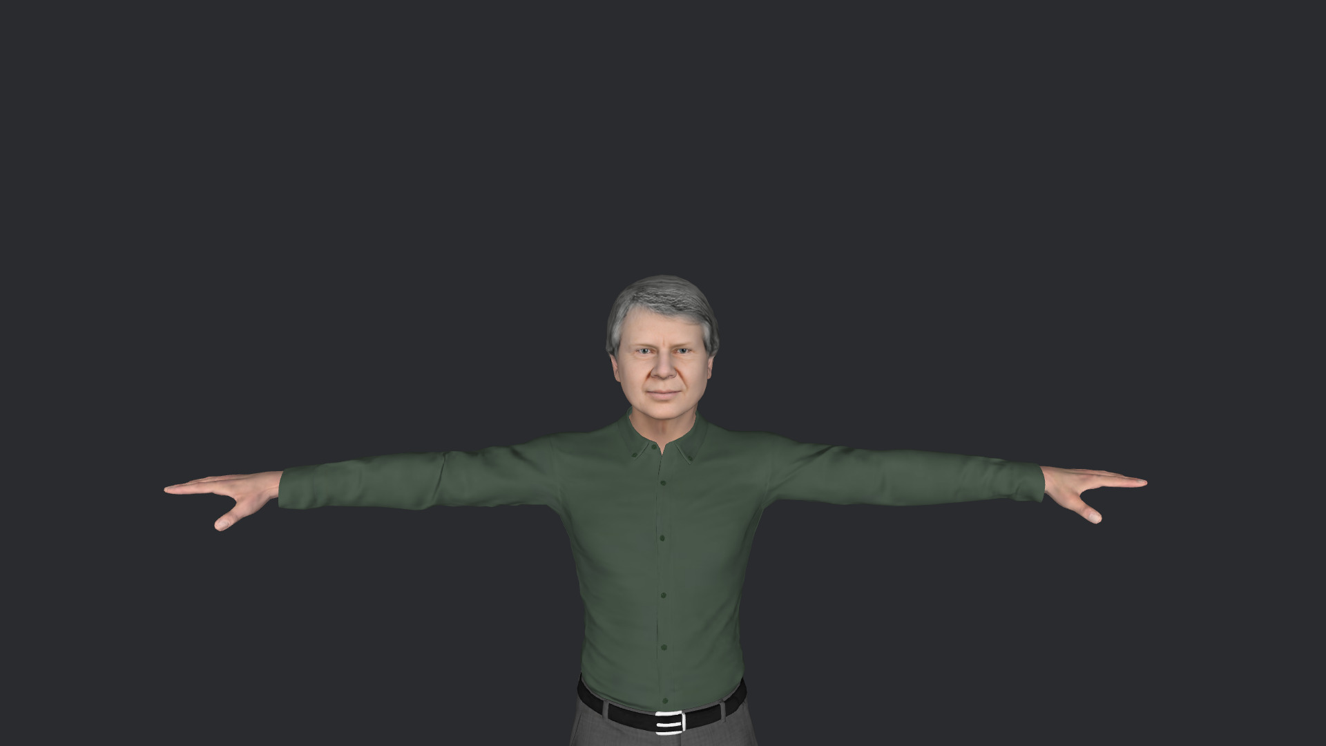Jimmy Carter Hyper Realistic Full Body Fully Rigged 3D Character 3D model_21