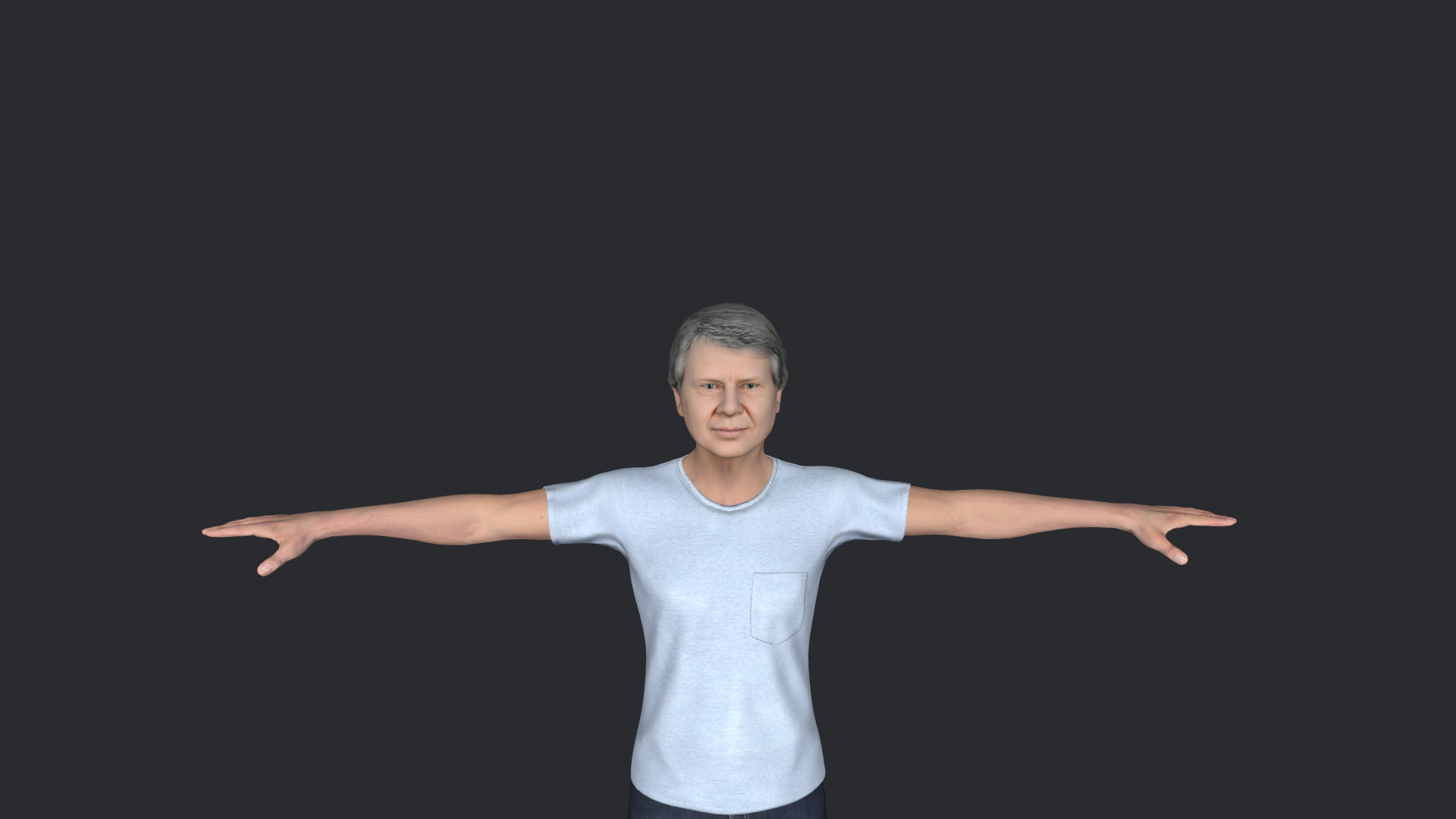 Jimmy Carter Hyper Realistic Full Body Fully Rigged 3D Character 3D model_3