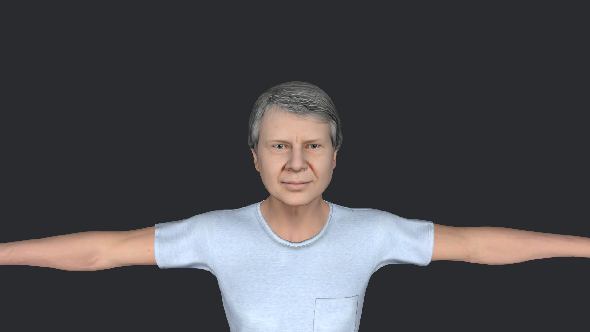 Jimmy Carter Hyper Realistic Full Body Fully Rigged 3D Character 3D model_2