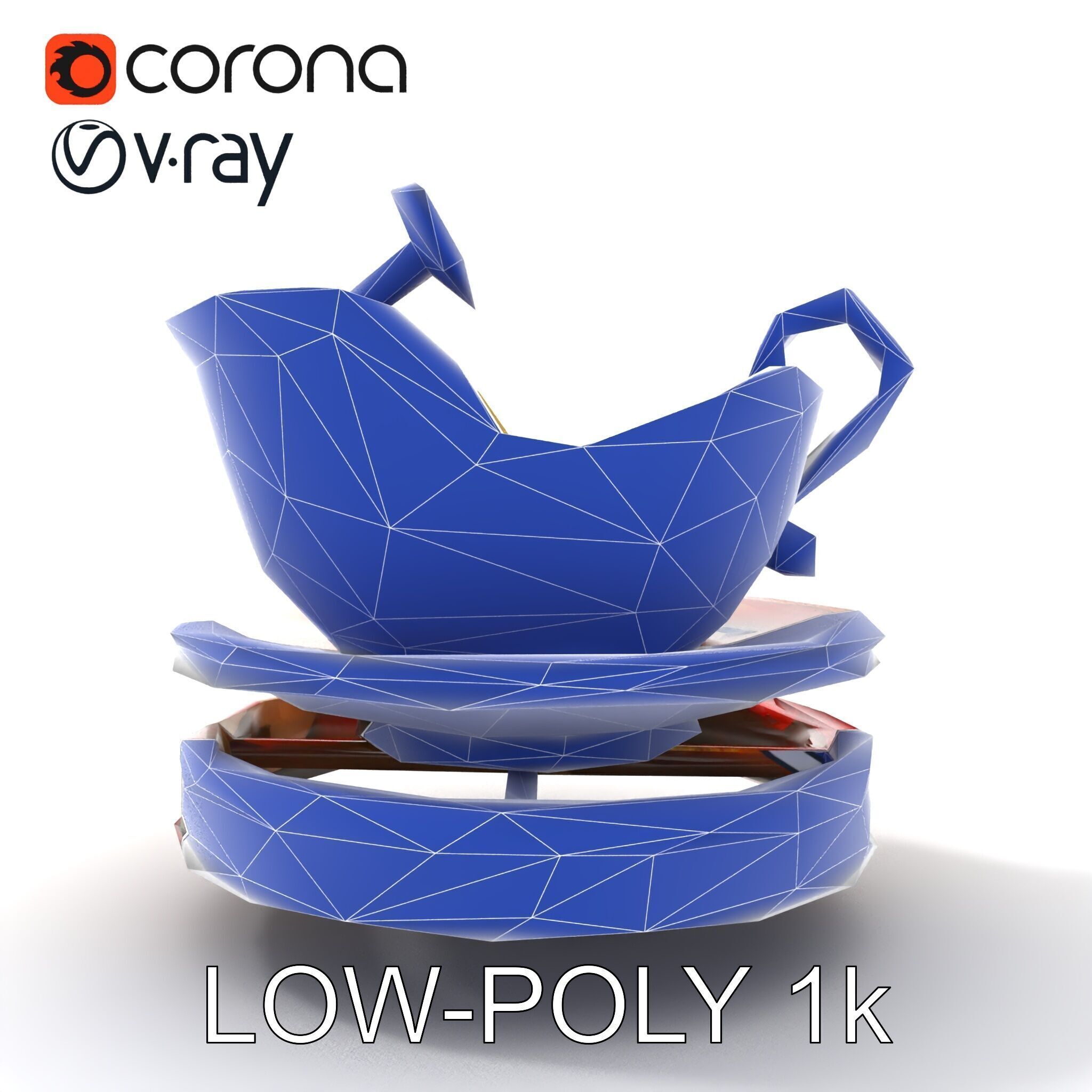 Spinning Teacup Ride Car Whimsical Design model pack Low-poly 3D model_18