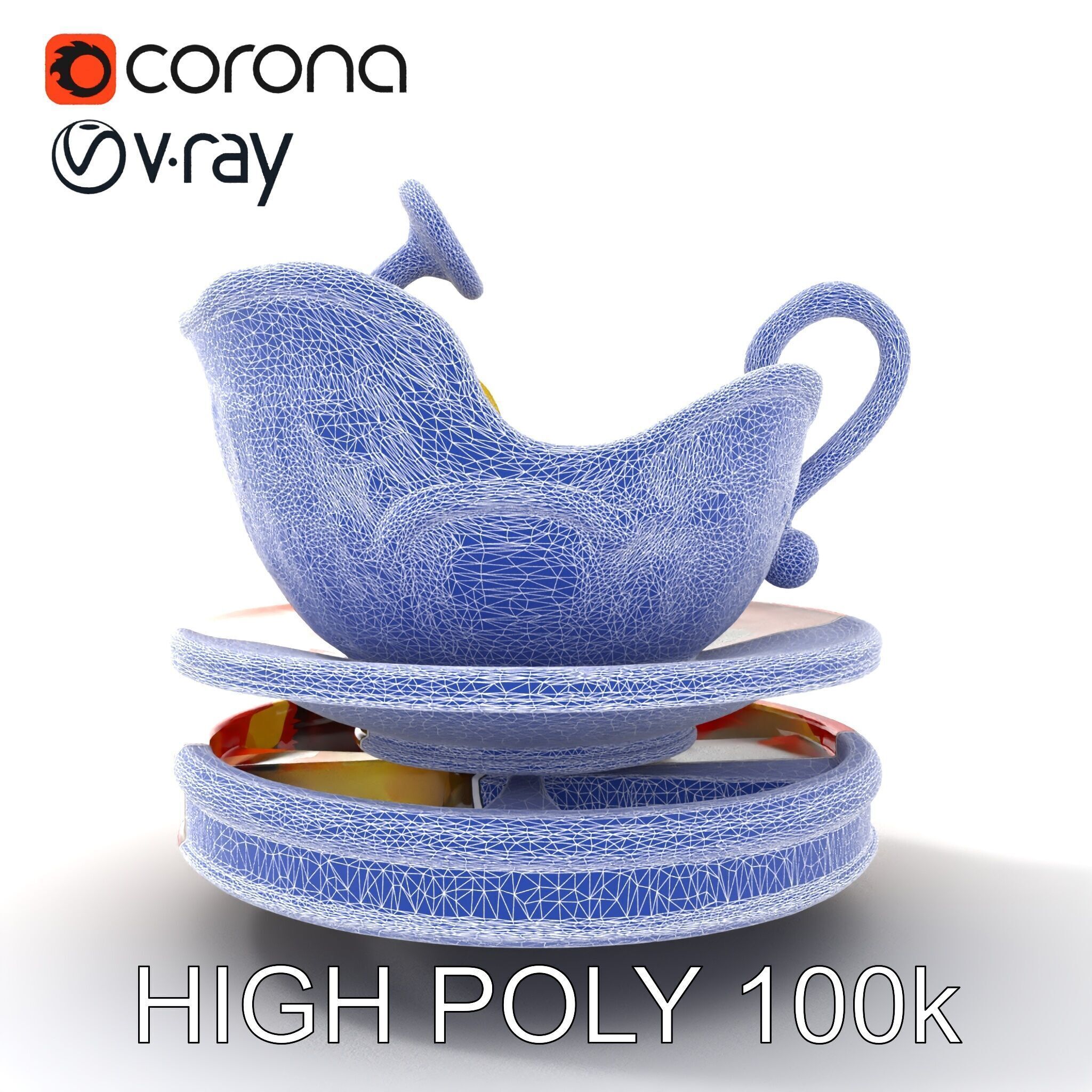 Spinning Teacup Ride Car Whimsical Design model pack Low-poly 3D model_21