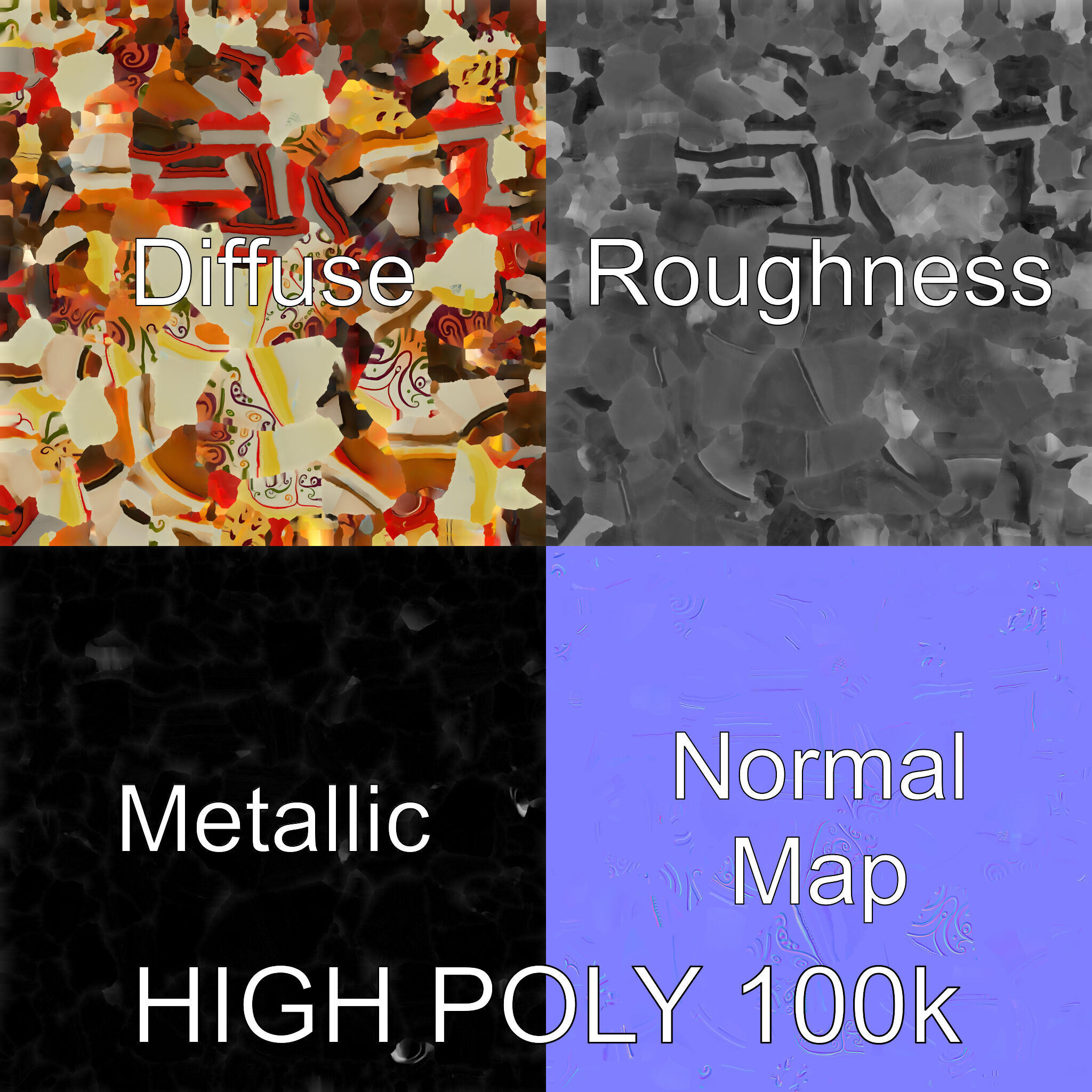 Spinning Teacup Ride Car Whimsical Design model pack Low-poly 3D model_3