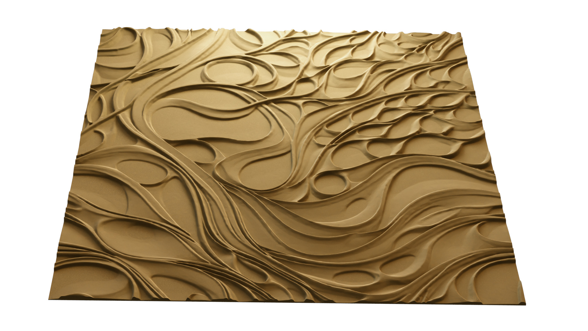 modern panel wall decor set wall relief mural CNC 138  3D model_2