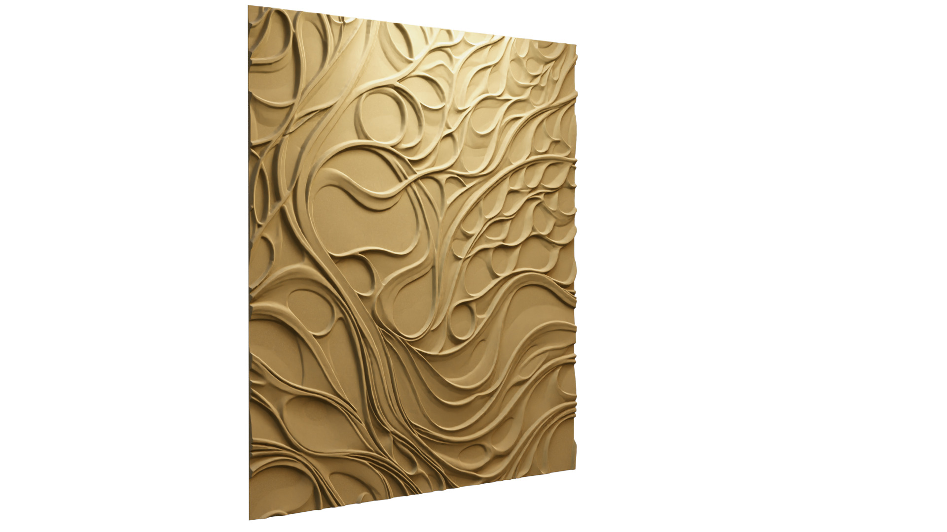 modern panel wall decor set wall relief mural CNC 138  3D model_7