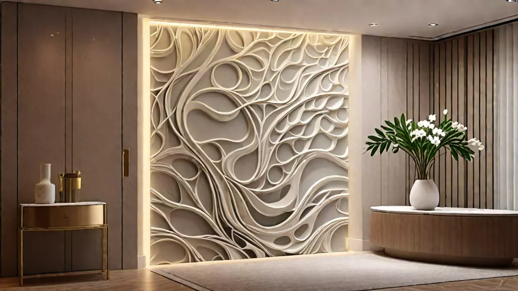modern panel wall decor set wall relief mural CNC 138  3D model_0