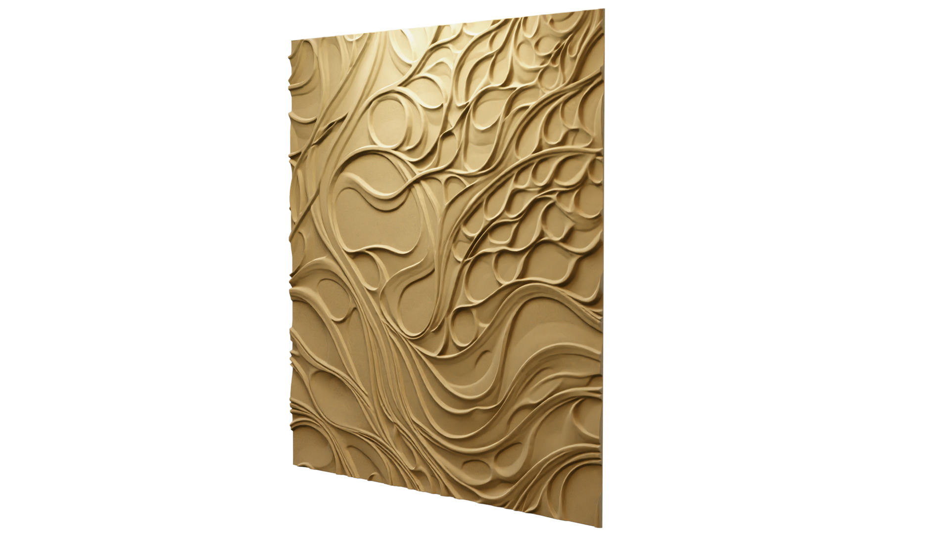 modern panel wall decor set wall relief mural CNC 138  3D model_5
