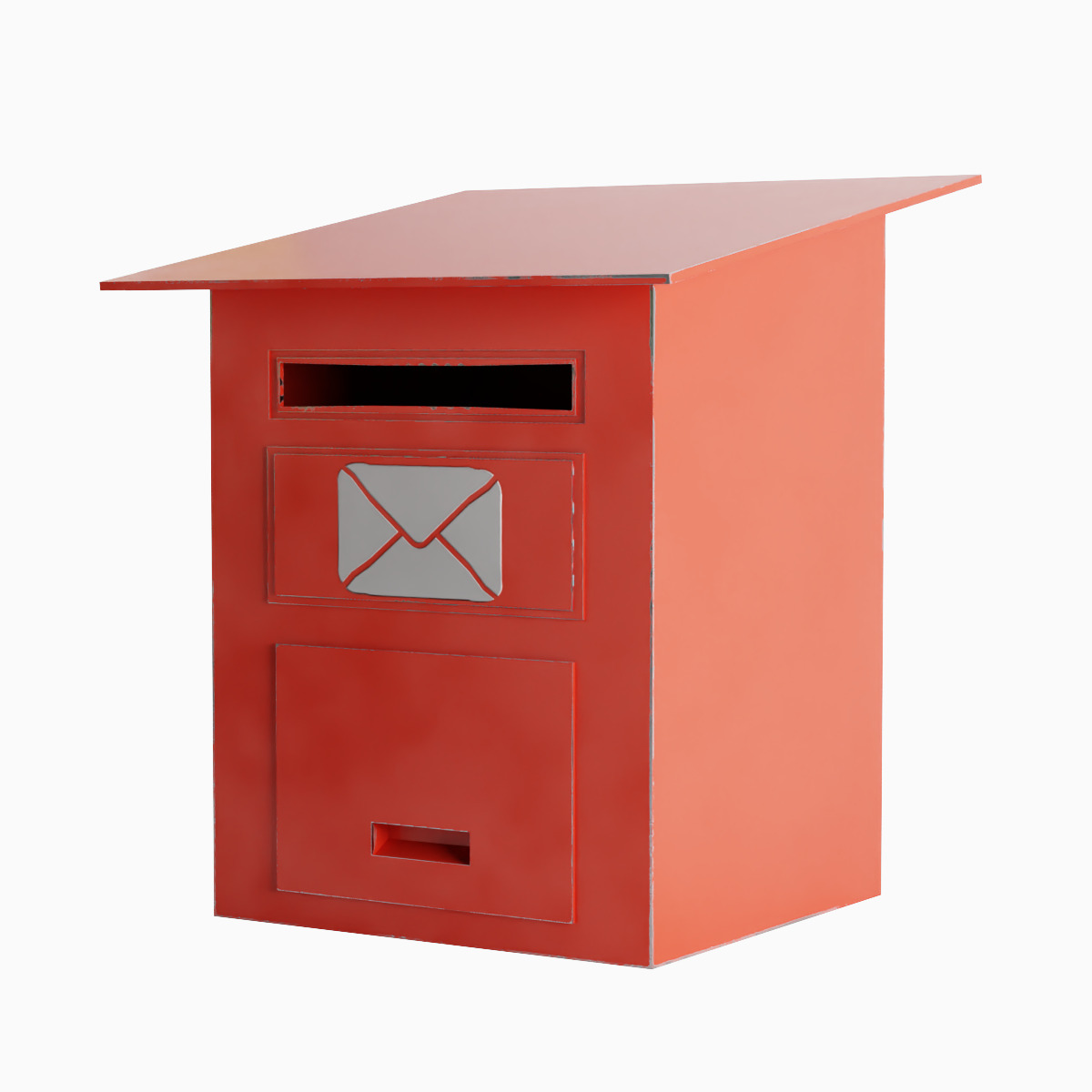 Postbox 01 Low-poly 3D model_3